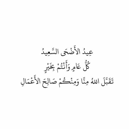كل عام وانتم بألف خير .. عيد أضحى مبارك