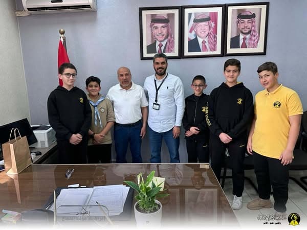 طلّابُنا في زيارة كريمة للمهندس إبراهيم الحجاج لتهنئتهِ بشهر رمضان المبارك