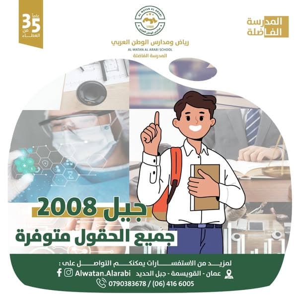 في مدرستنا، نصنع قادة المستقبل! نقدم لك بيئة تعليمية حديثة تدعم طموحك، مهما كان شغفك