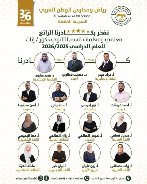 نعتزّ في رياض ومدارس الوطن العربي بكوكبة من خيرة الكفاءات التربوية والتعليمية