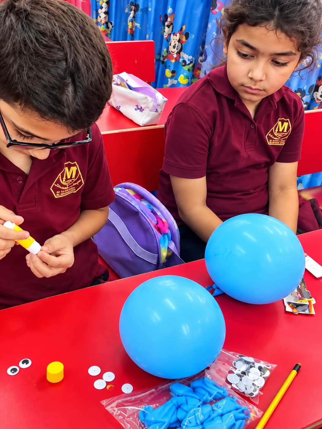 Second grade students enjoyed the kite-making activity