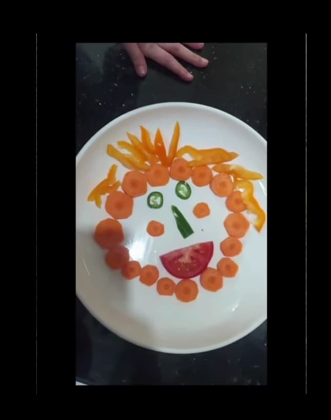 Our first graders are learning to identify fruits and vegetables