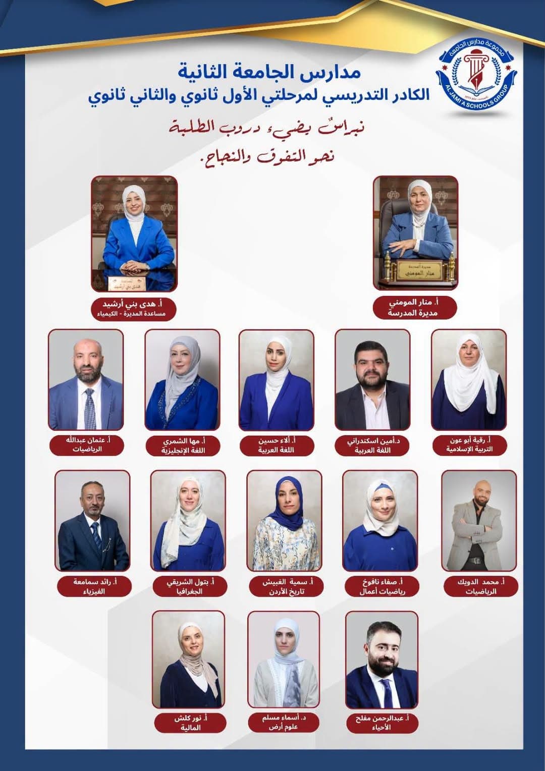 The schools of the Second University are proud to announce their teaching staff