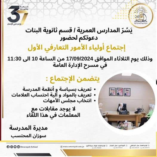 إجتماع أولياء الأمور التعارفي الأول
