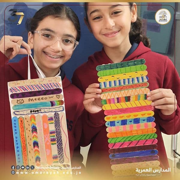 أبدعت طالبات الصف السادس في حصة التربية الفنية التي كانت مليئة بالتفاعل والإبداع