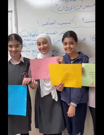 تألّقت المعلمة صفاء العبيدي وطالبات الصف السادس في درس الفتوحات الإسلامية