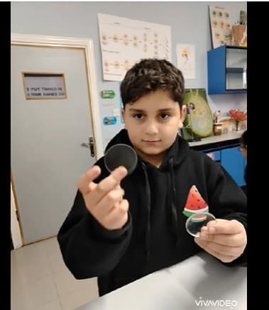 In the science lab with Mr. Omar...