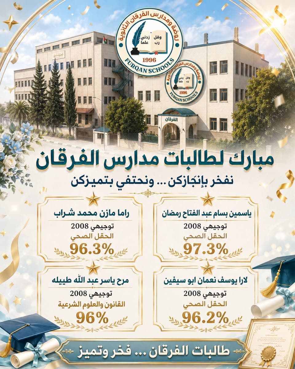 مبارك النجاح لكل طالباتنا العزيزات