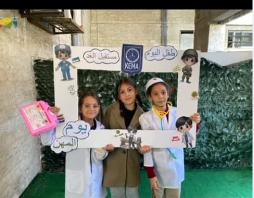 صغار روضتنا و الصفوف الثلاث الاولى يبدعون في يوم المهن
