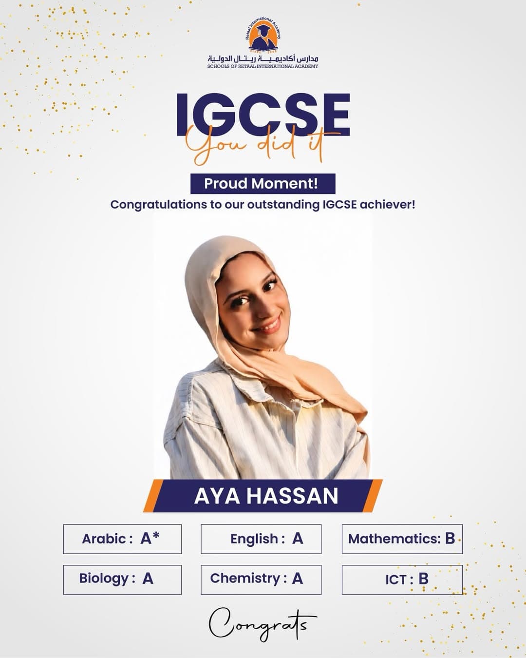 Proud Moment! 🎉 Congratulations to our outstanding IGCSE achiever! 🎓💫
