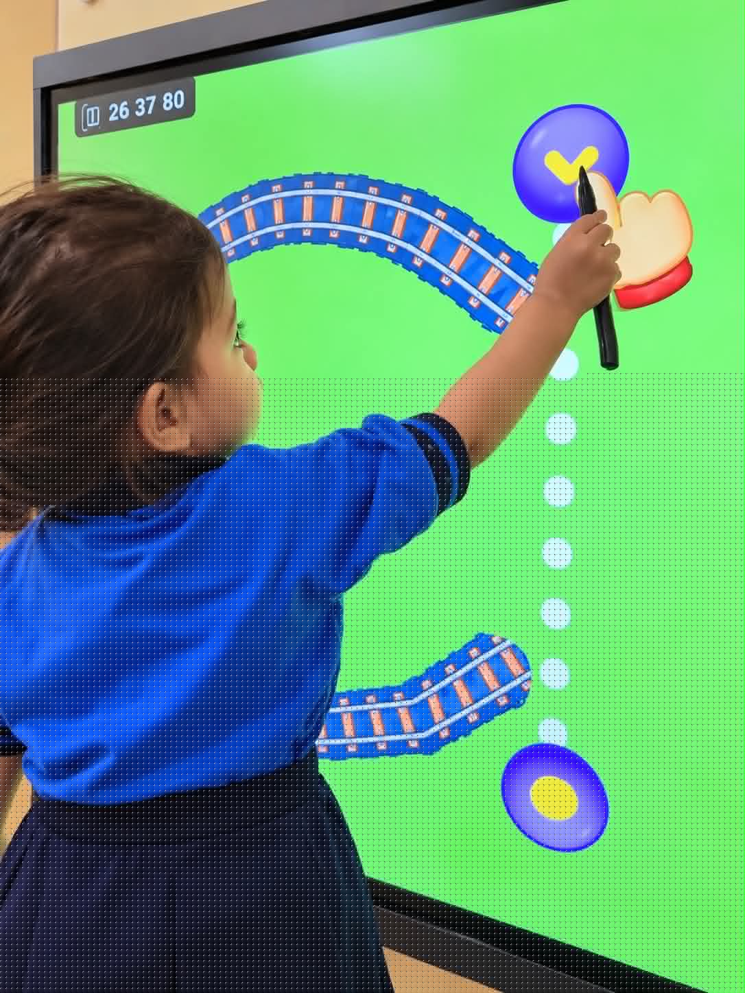 Pre-School Students Practice Writing the Letter A