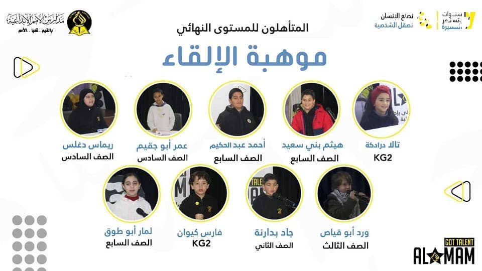 نبارك للطّلبة المتأهّلين في Alomam got talent