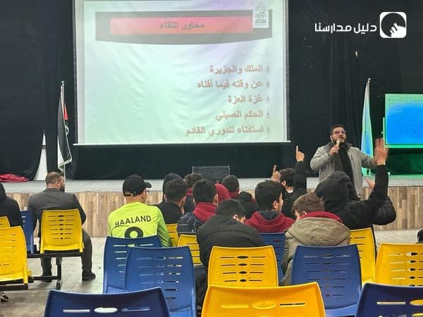 قام المرشد أ. أحمد الزغول بتنظيم محاضرات تفاعلية لطلبة الصف العاشر والتاسع تحت عنوان "بين الأولوية والوقت"