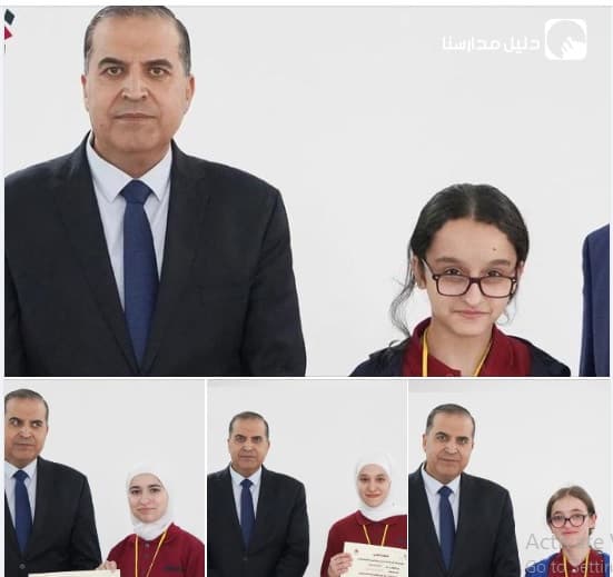 تكريم طالباتنا المبدعات من قبل مدير التربية والتعليم عطوفة الأستاذ عبدالحكيم الشوابكة وذلك لتألقهن في مناقشة وإعداد بحث علمي متميز
