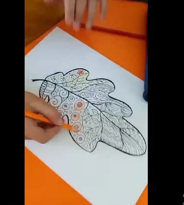 Mandala art with our sixth grade students