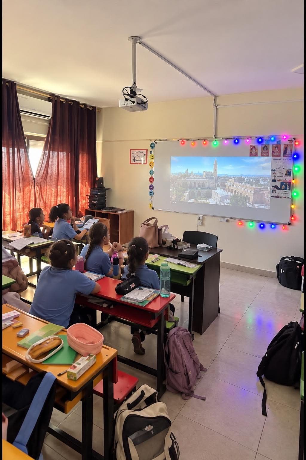 The fun Islamic education class with the fifth-grade students
